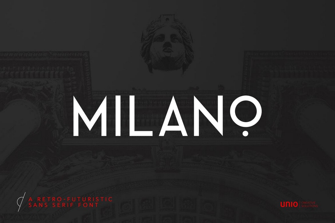 Milano - RetroFuturistic Minimal Font