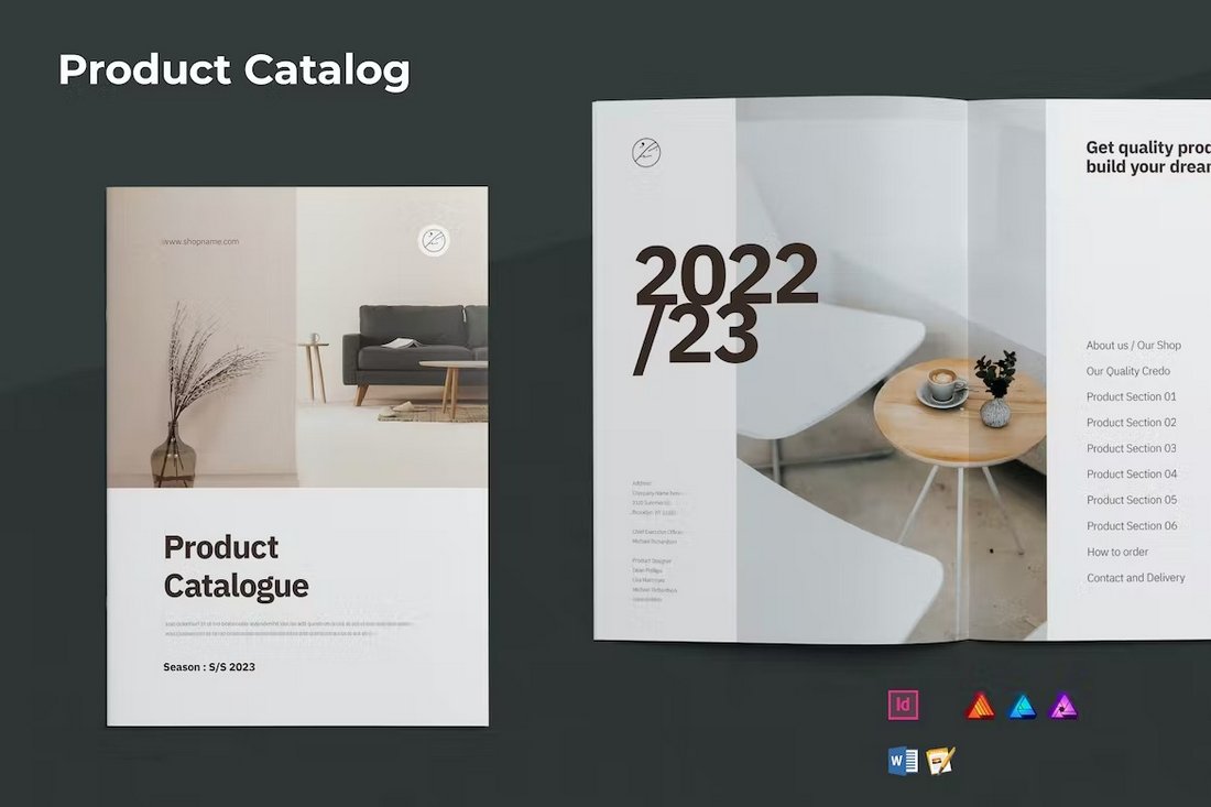 Minimal Product Catalog Affinity Designer Template