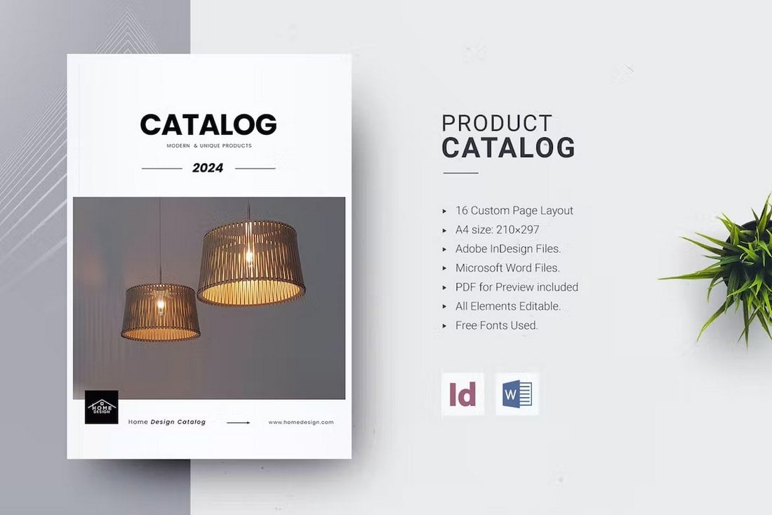Minimal Product Catalog Word Brochure