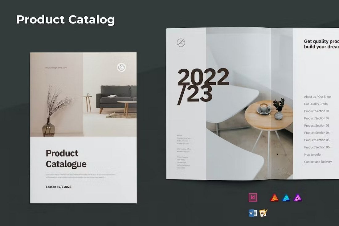 Modern Product Catalog Word Template