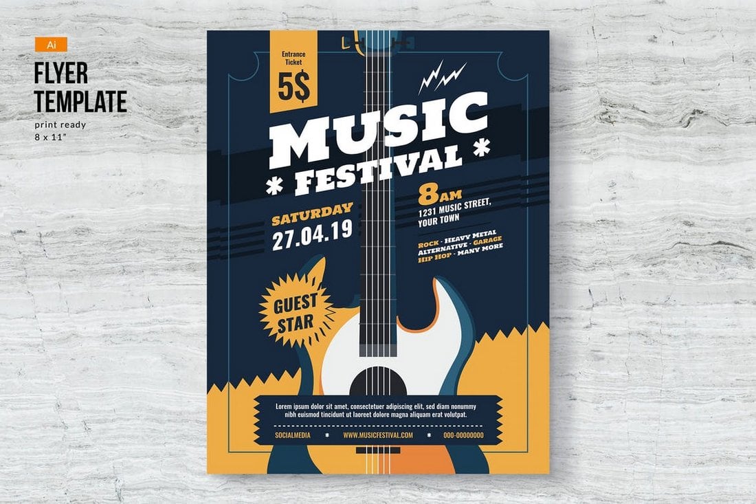 Music Event Festival poster Template