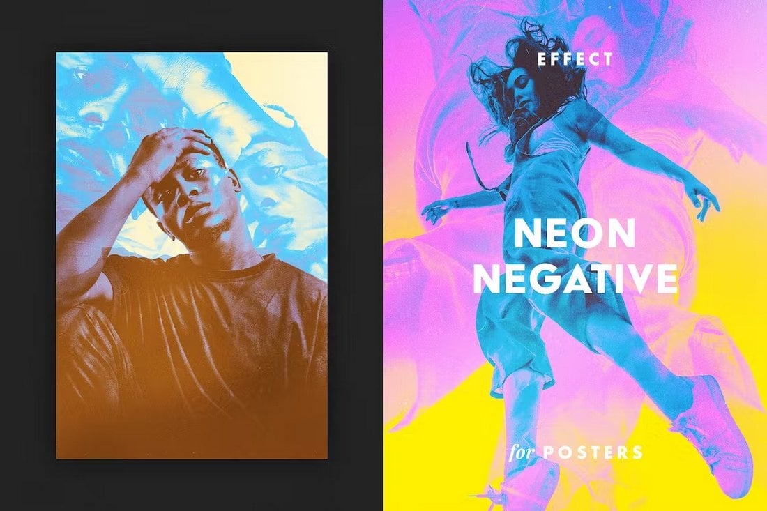 Neon Negative Effect Photoshop Layer Style