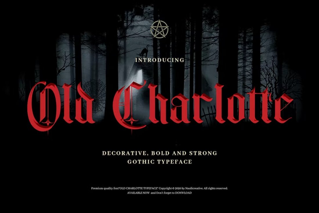 Old Charlotte - Horror-Themed Gothic Font