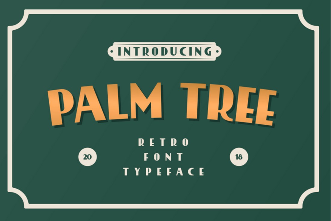 Palm Tree - Free Creative Retro Font