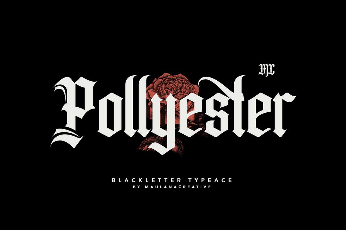 Pollyester - Blackletter Gothic Font