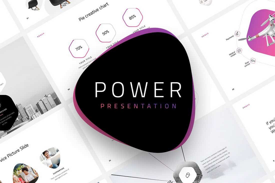 Power - Free Startup PowerPoint Template