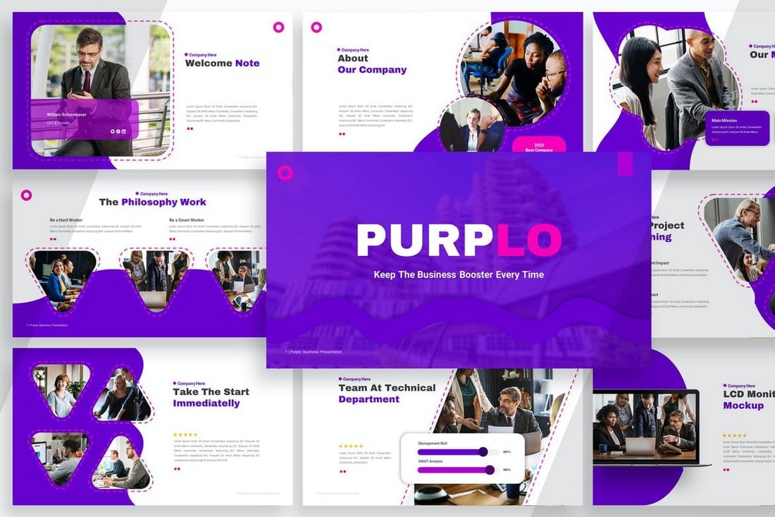 Purplo - Business PitchDeck Powerpoint Template