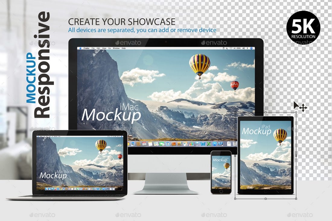 Responsive Desktop Mockup for Presentations