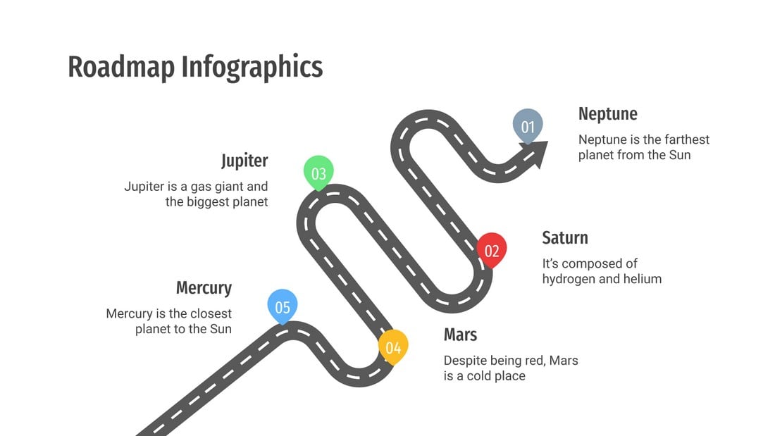 Roadmap Infographics - Free Google Slides Templates