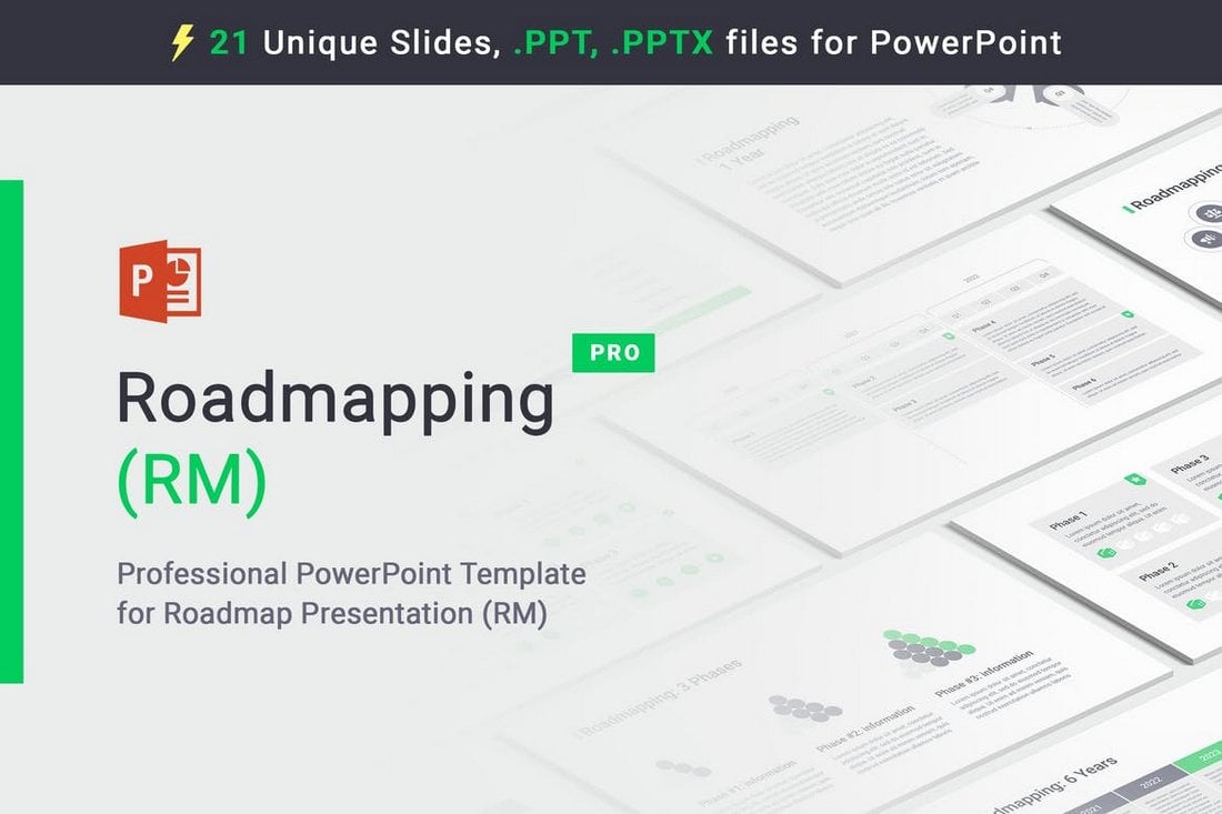 Roadmapping - PowerPoint Roadmap Template