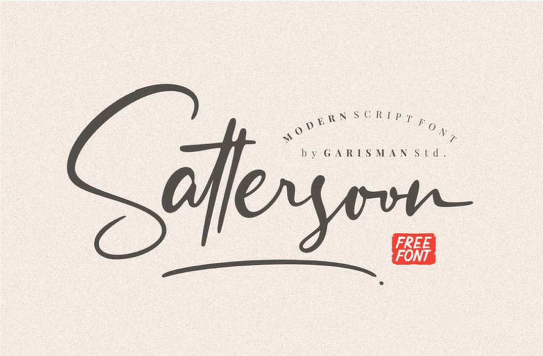 Sattersoon - Free Handwritten Font