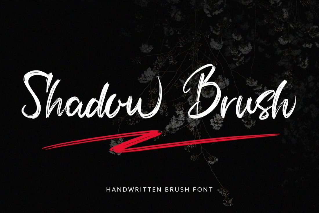 Shadow Brush Free Hand Lettering Font
