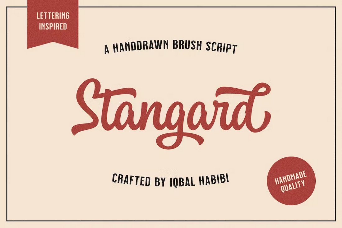 Stangard - Hand-drawn Brush Script Font
