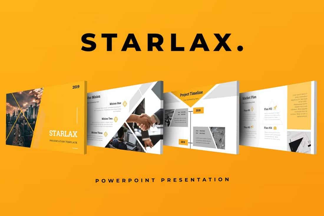 Starlax - Startup Pitch Deck Template For PowerPoint