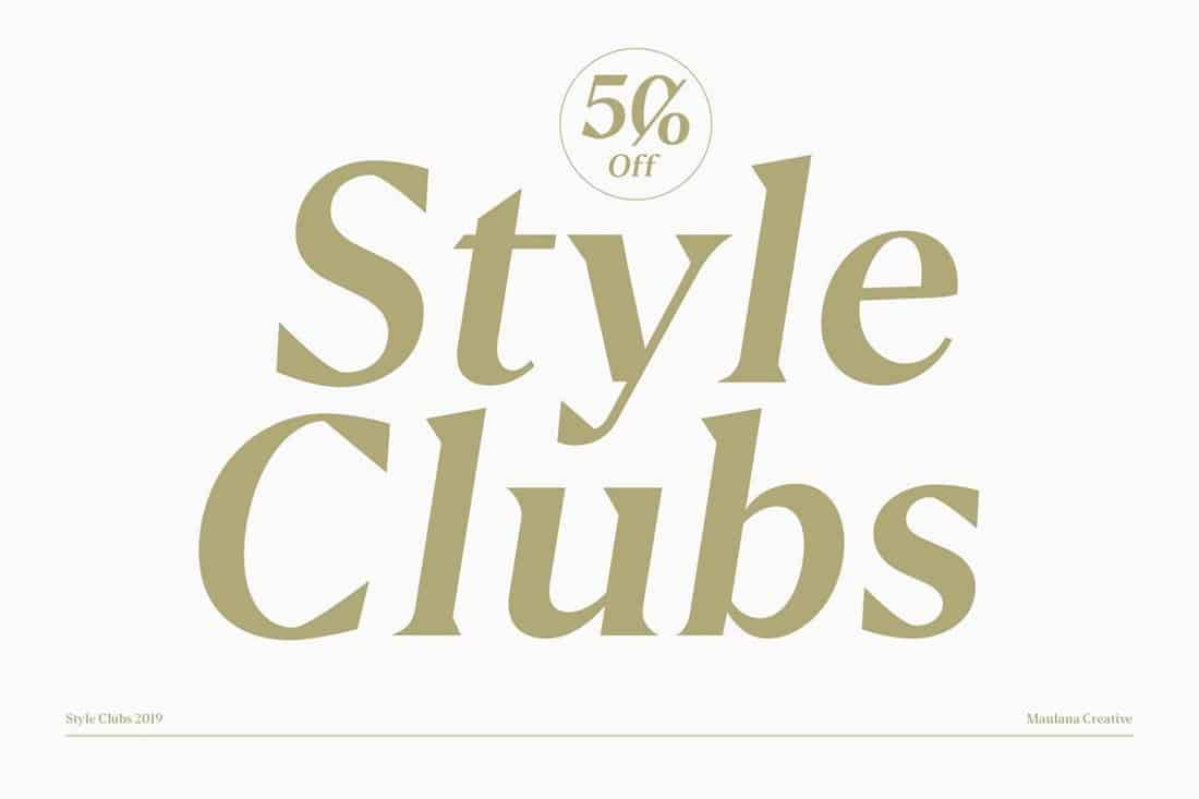 Style Clubs - Creative Serif Font