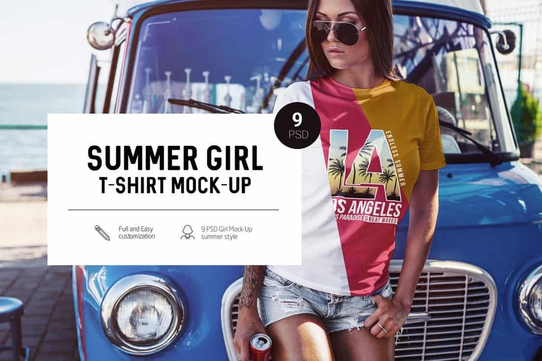 Summer Girl T-Shirt Mockups