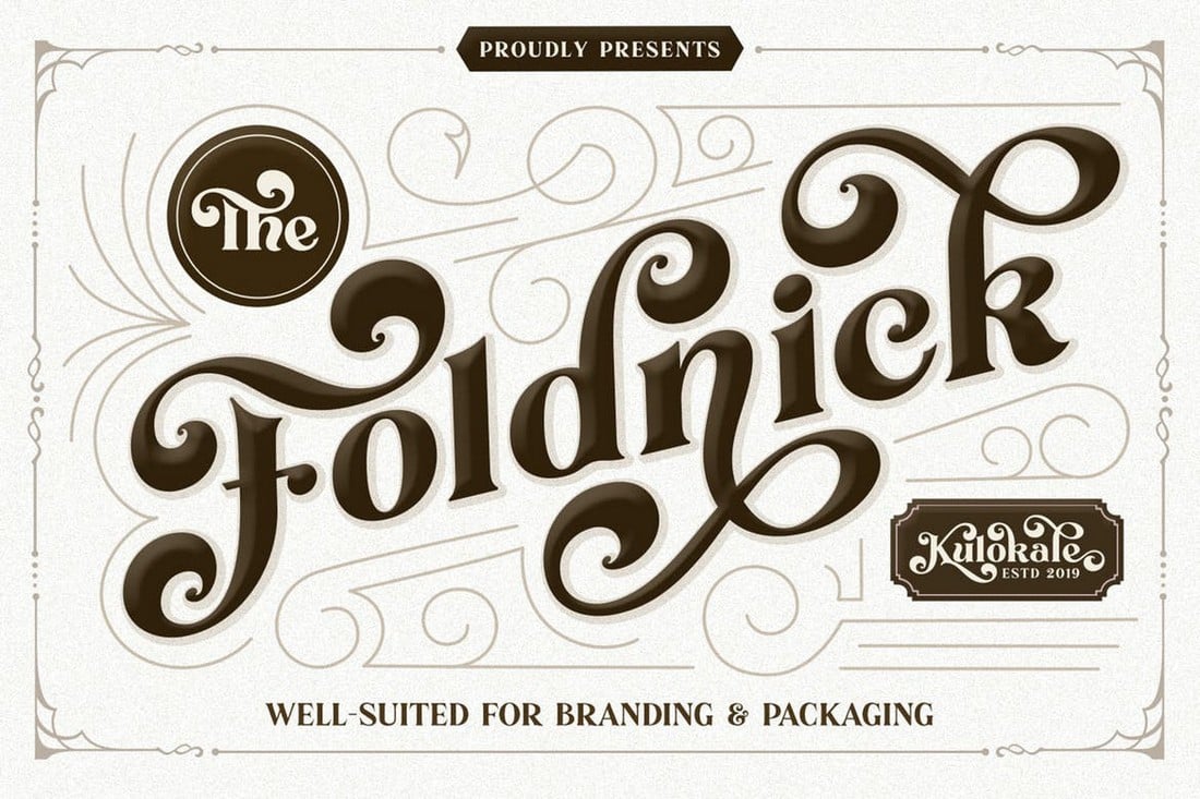 The Foldnick - Vintage Decorative Font