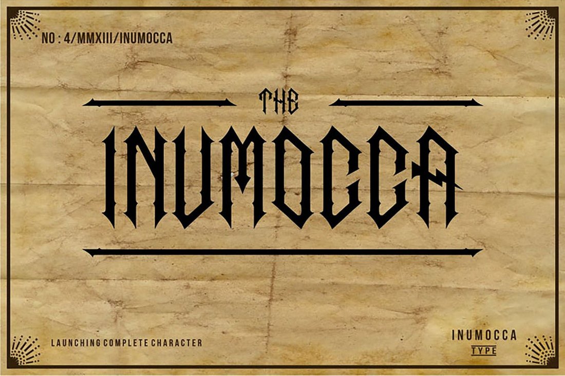 The Inumocca Gothic Font