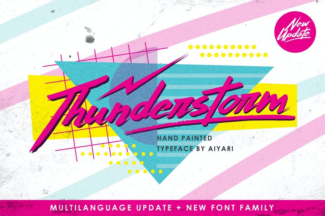 Thunderstorm - Hand-Painted Retro Font