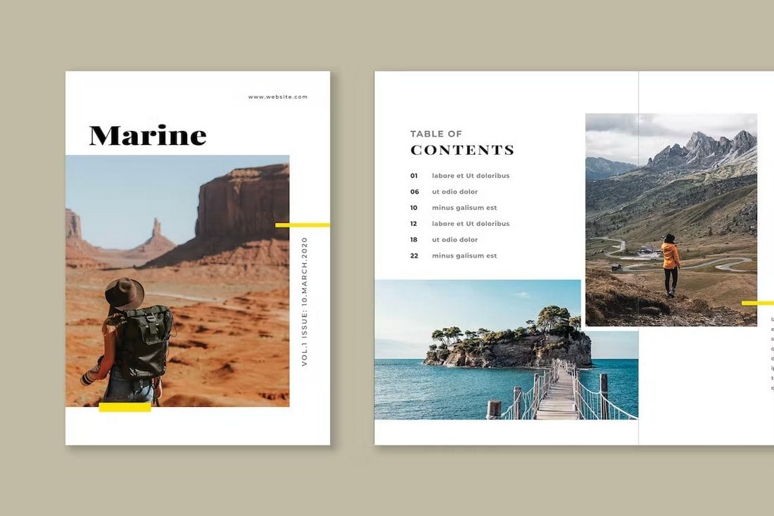 Travel Magazine Template for InDesign