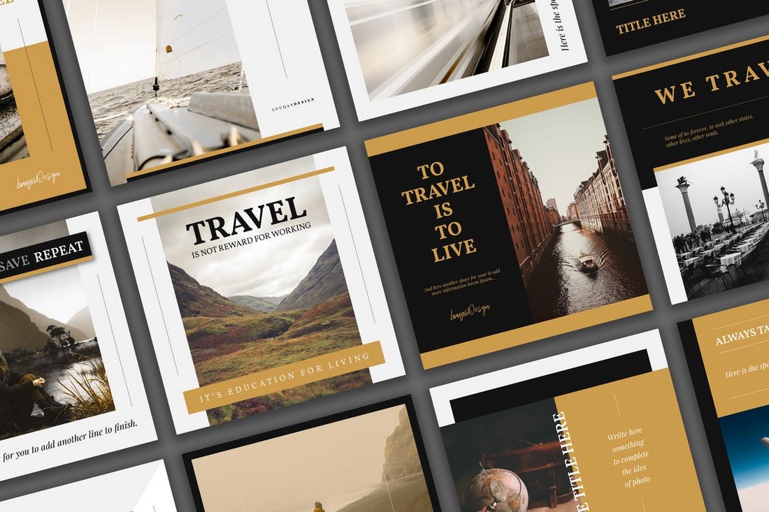Travel Social Media Template Pack