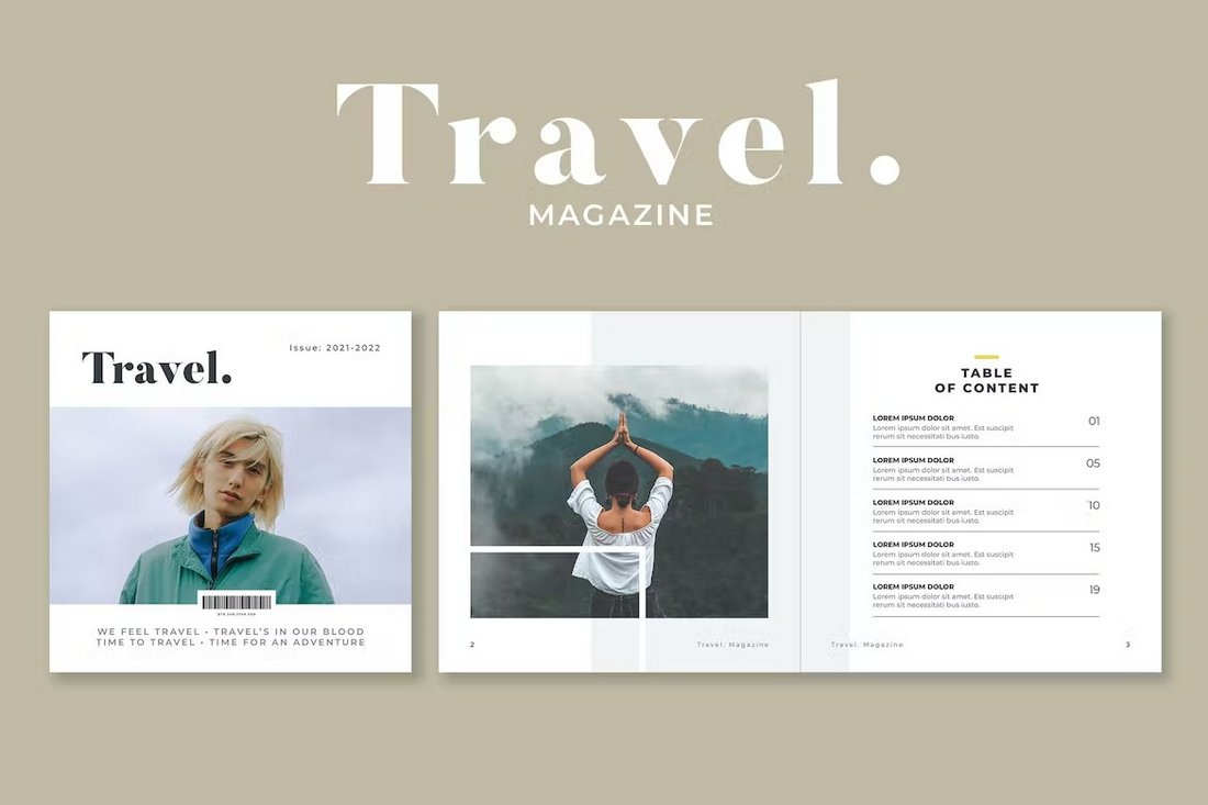 Travel Square Brochure InDesign Template
