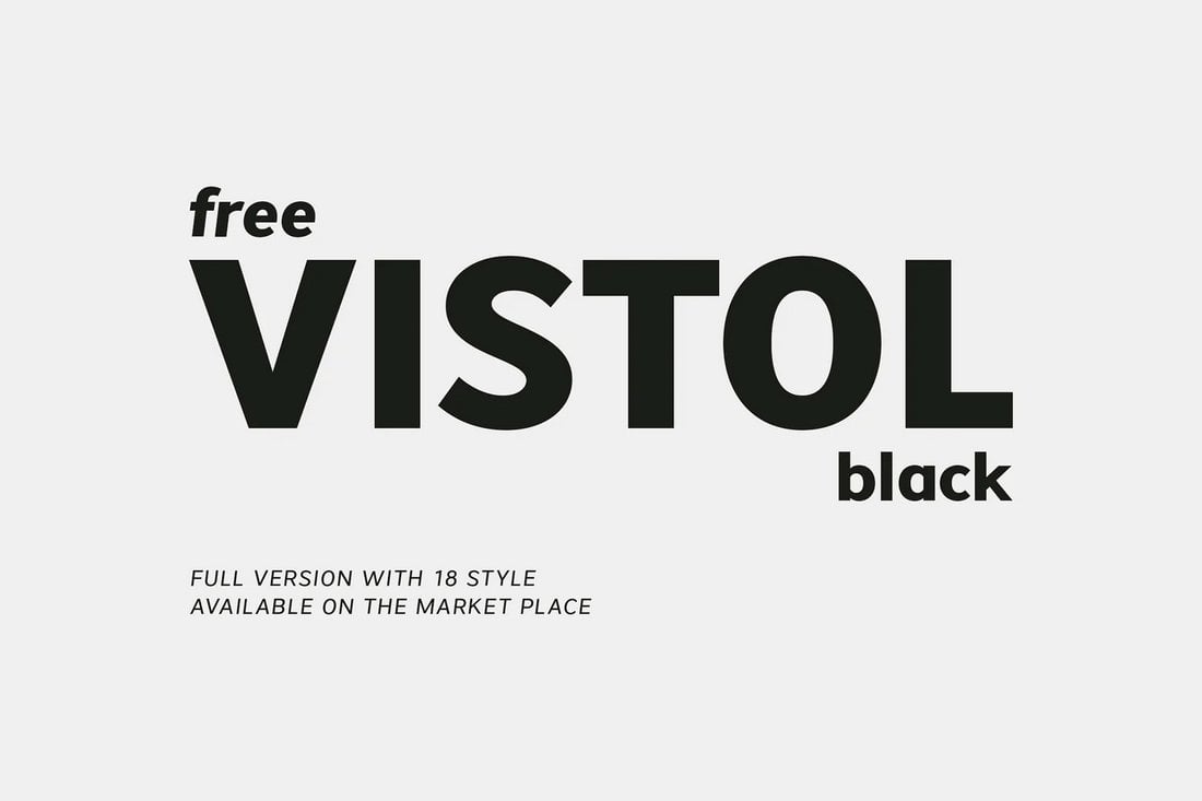 Vistol Black - Free Simple Font