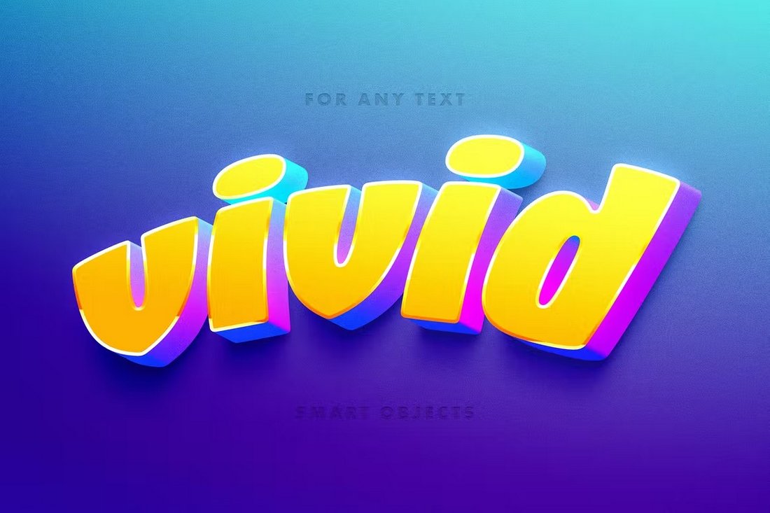 Vivid Toon 3D Text Effect for Photoshop