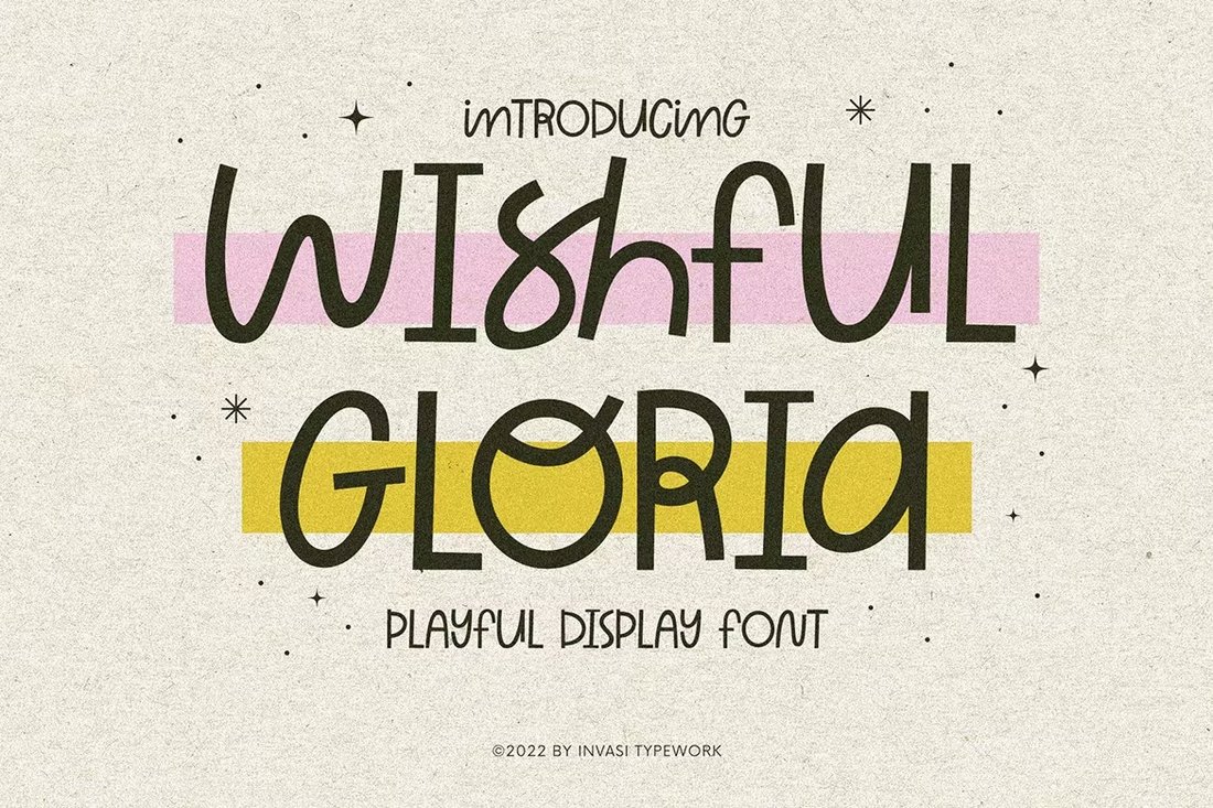 Wishful Gloria - Playful Curly Hand-drawn Font