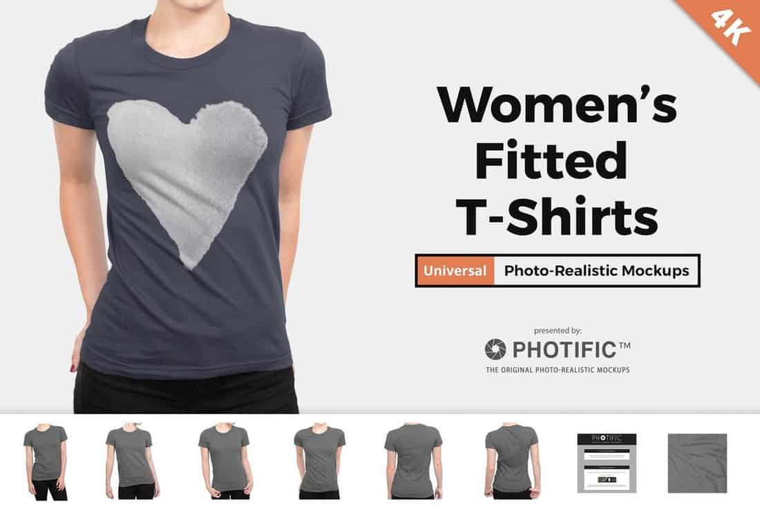 Women's Fitted T-Shirt Mockups