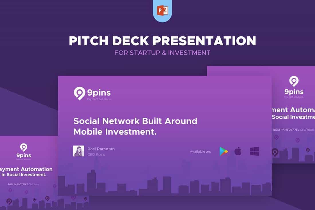 fintech-Startup Pitch Deck Template For PowerPoint