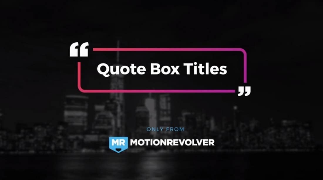 quote box-after-effects-title-template