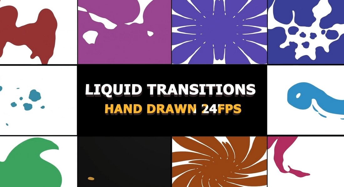 2D FX Liquid Transitions for DaVinci Resolve