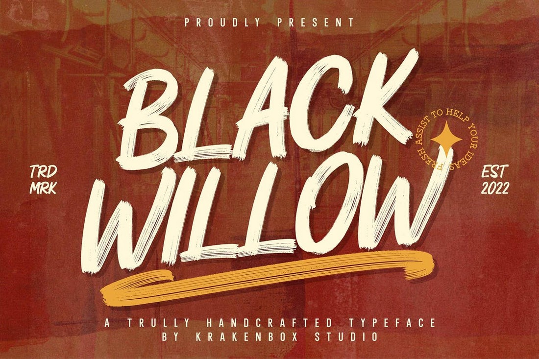 Black Willow - Handbrush Poster Font