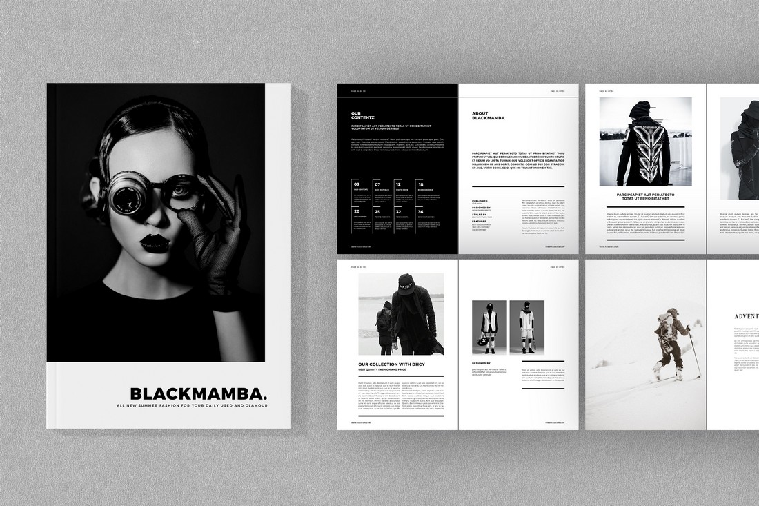 Blackmamba - Free Fashion Brochure Template