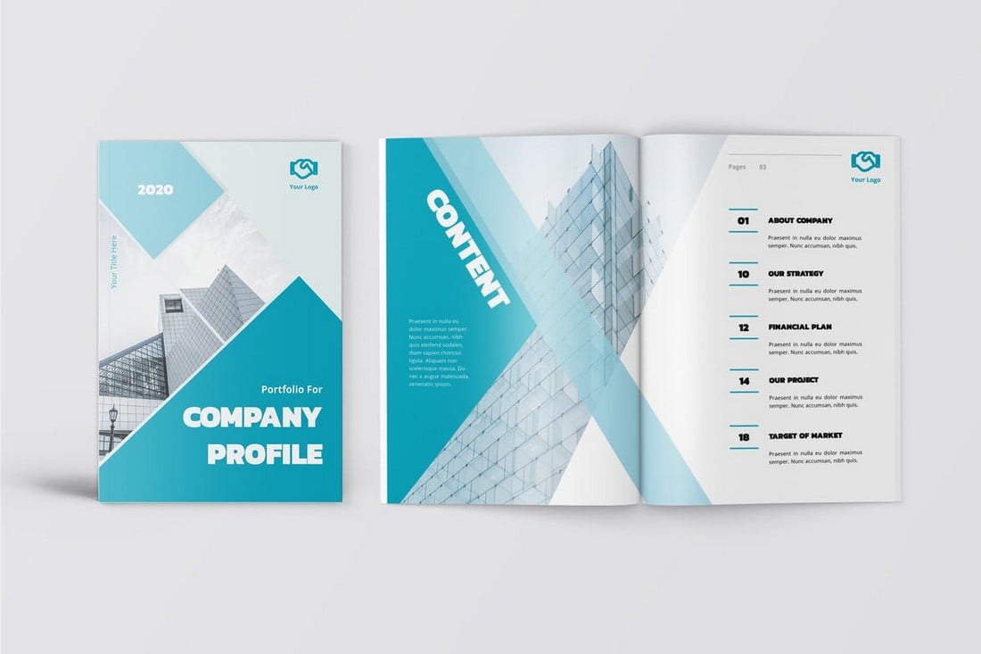 Blue - Company Profile Word Template