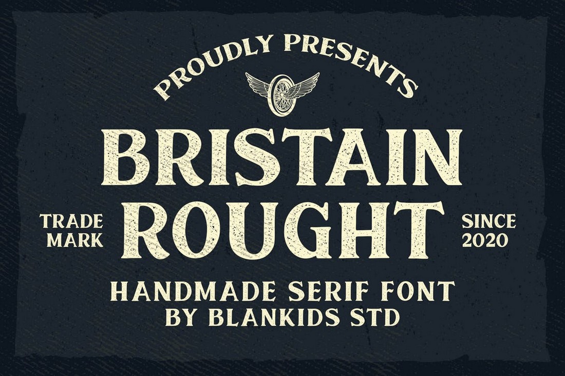 Bristain Rought - Rustic Serif Font