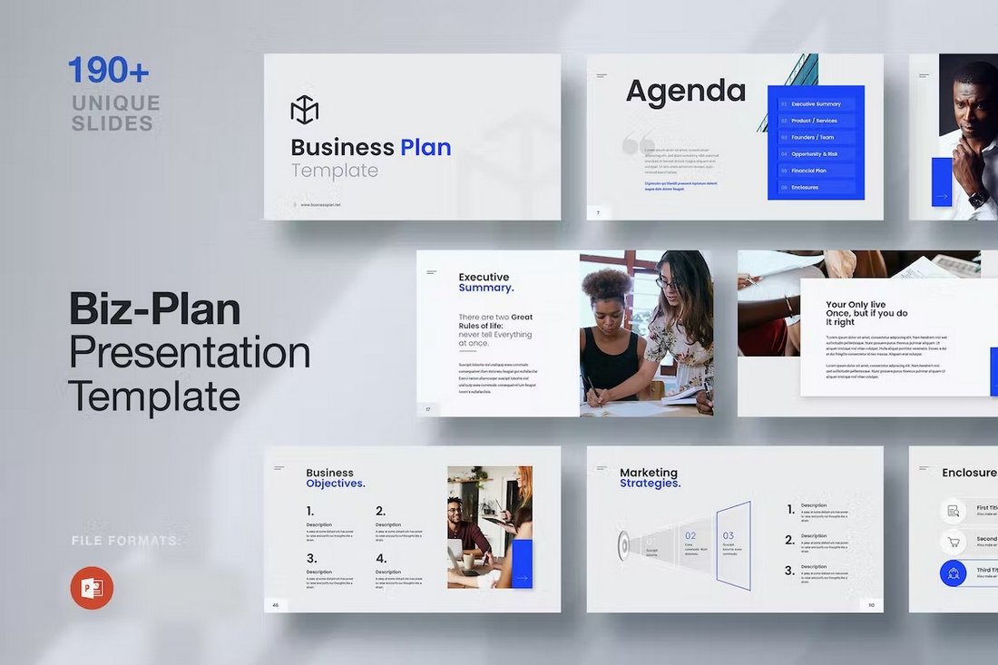 Business Plan Unique Presentation Template
