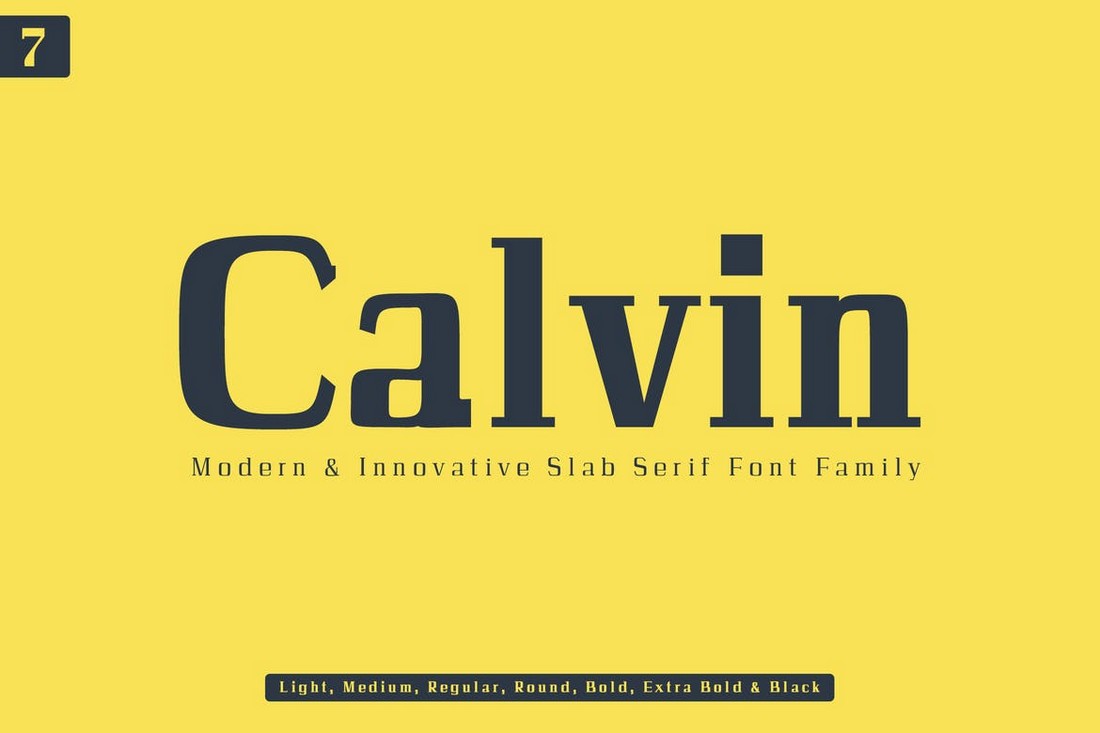 Calvin - Slab Serif Font Family