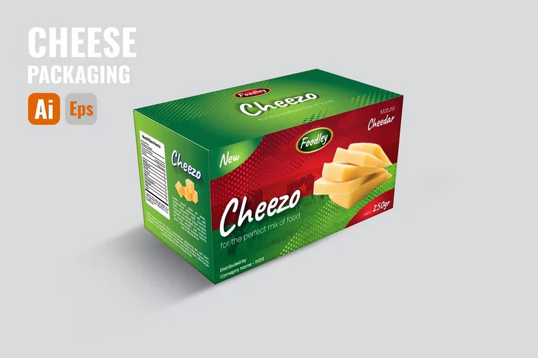 Cheese Packaging Box Template