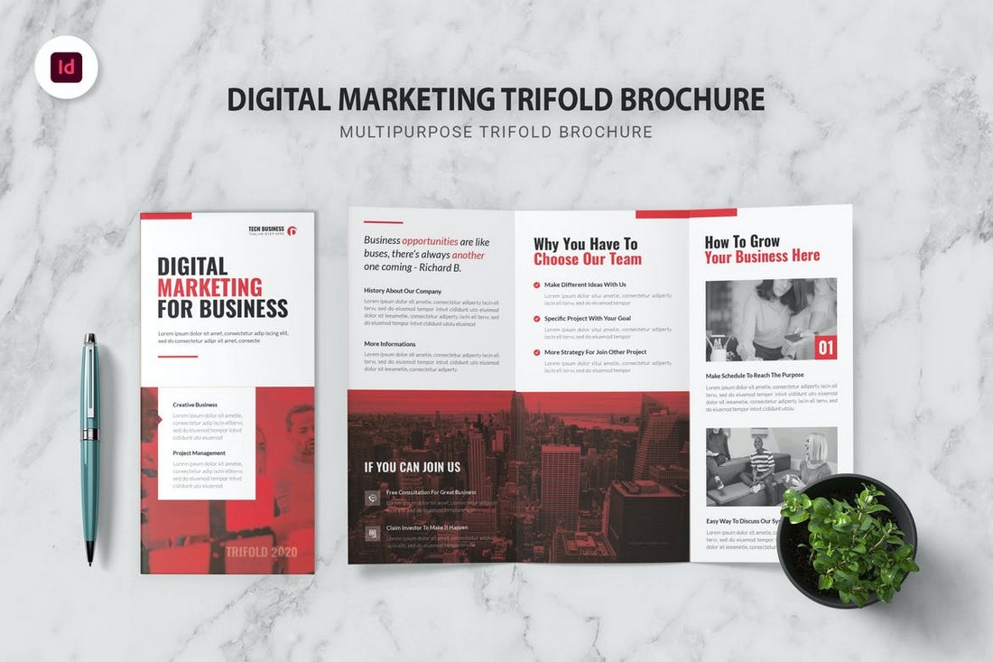 Digital Marketing - InDesign Trifold Brochure
