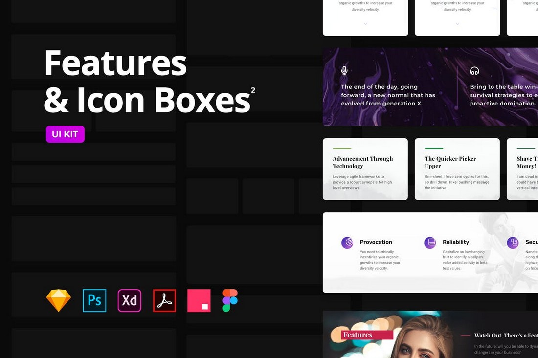 Features & Icon Boxes - Multipurpose Templates