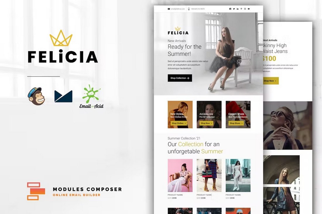 Felicia - Fashion Responsive Email Template