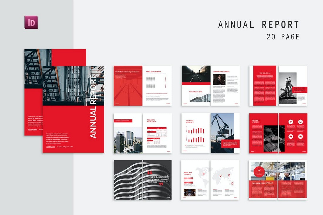 Financial Annual Report Brochure Template
