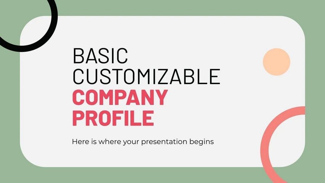 Free Basic Company Profile PowerPoint Template