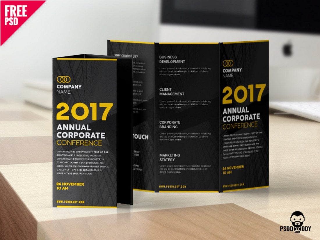 Free Creative Corporate Tri-Fold Brochure