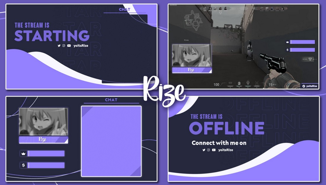 Free Twitch Gaming Overlay Template
