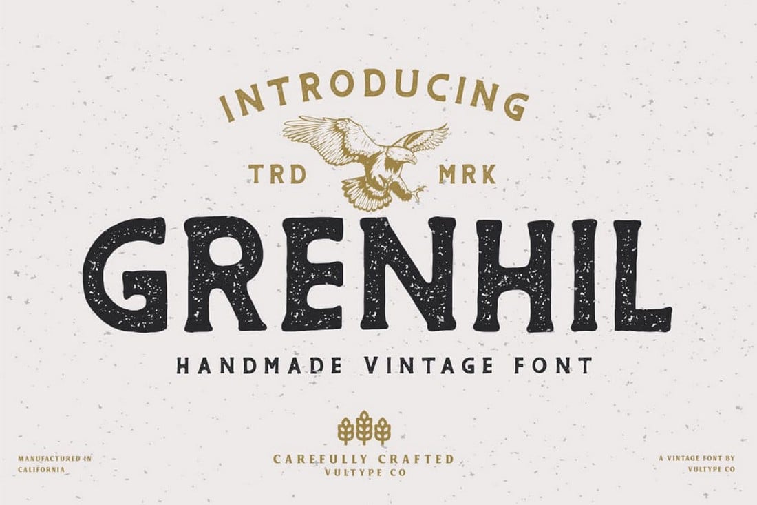 Grenhil - Vintage Rustic Font