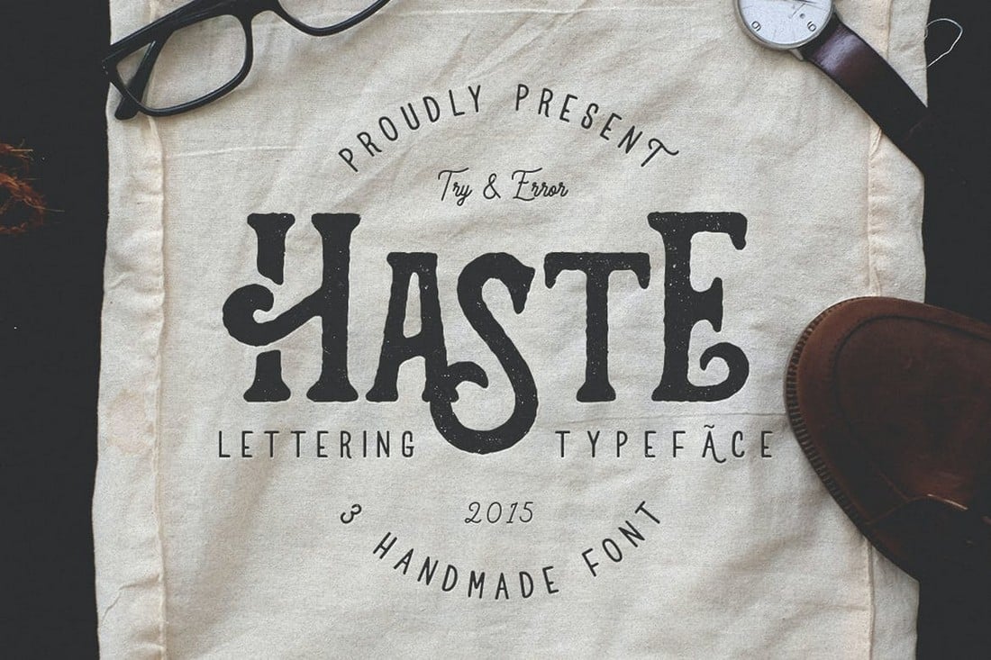 Haste - Handmade Rustic Font