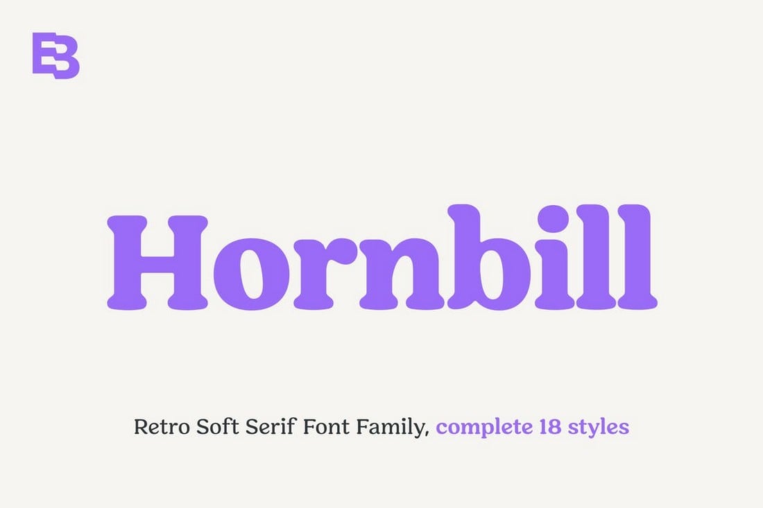 Hornbill - Retro Slab Serif Font Family